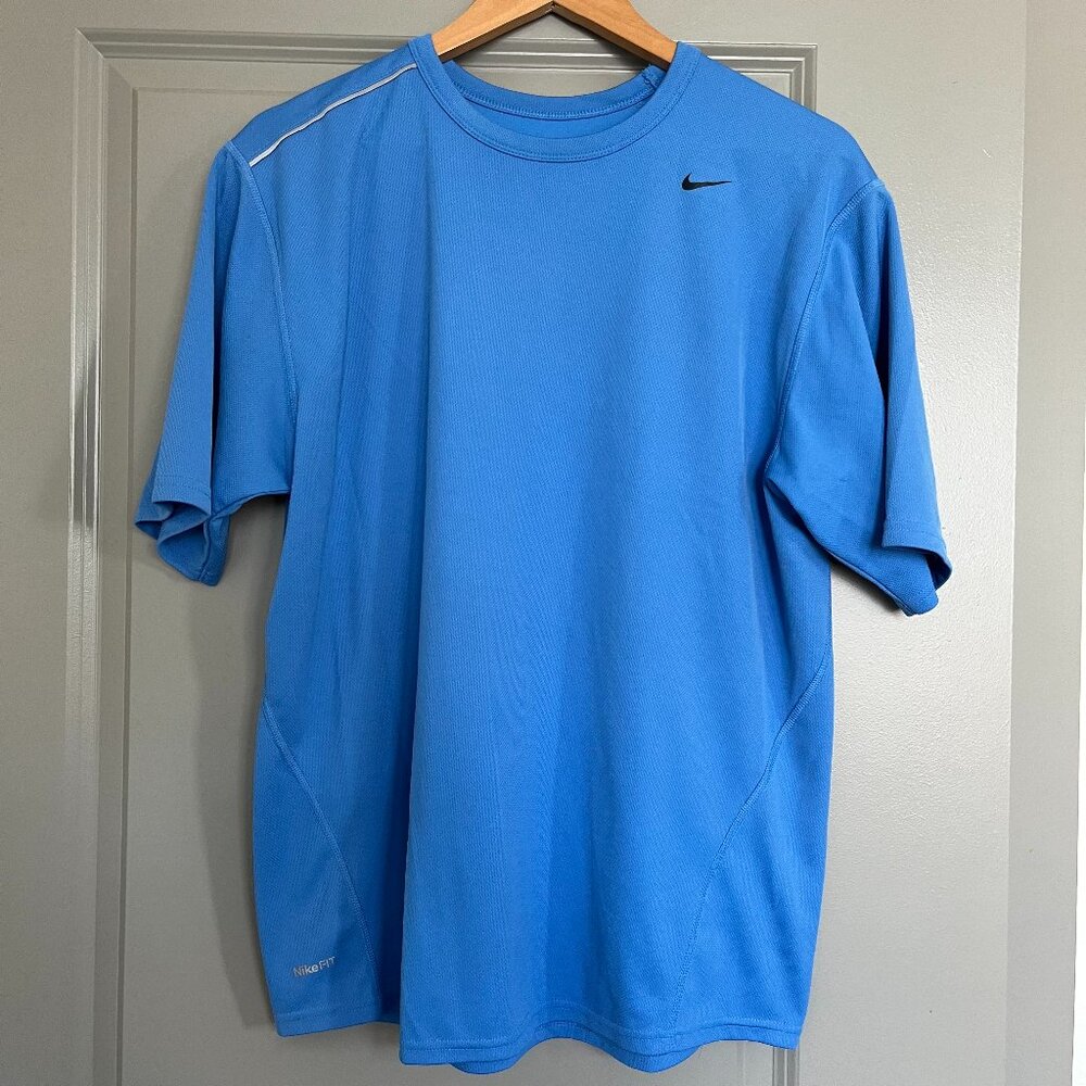 Nike Dri-FIT Men's Short Sleeve Blue Shirt - L